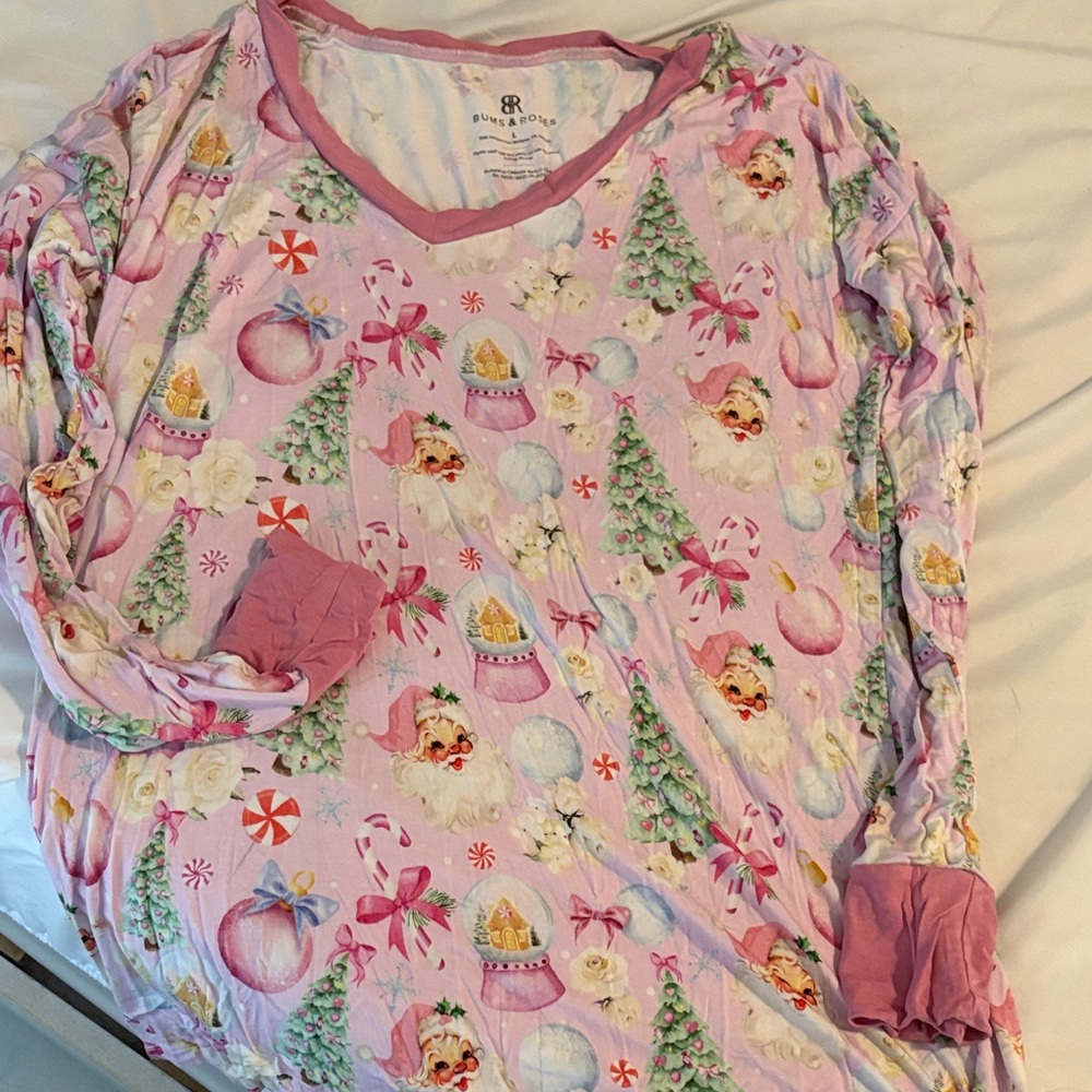 Bums & Roses Pink Christmas Joggers Set